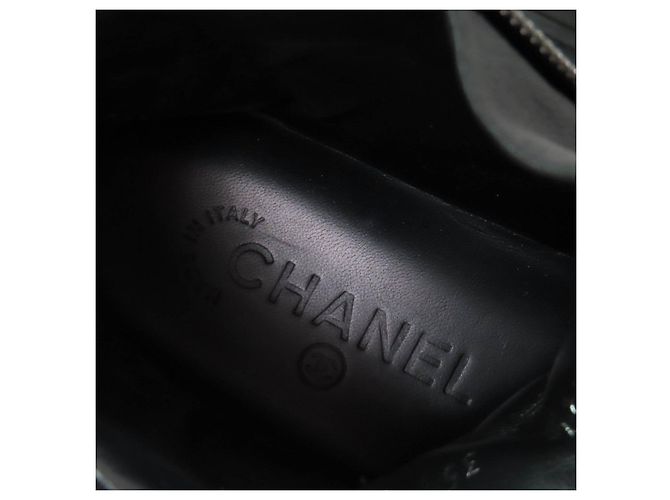 Chanel Hochschnitt Leder Sneakers Schwarz - Ansicht 10
