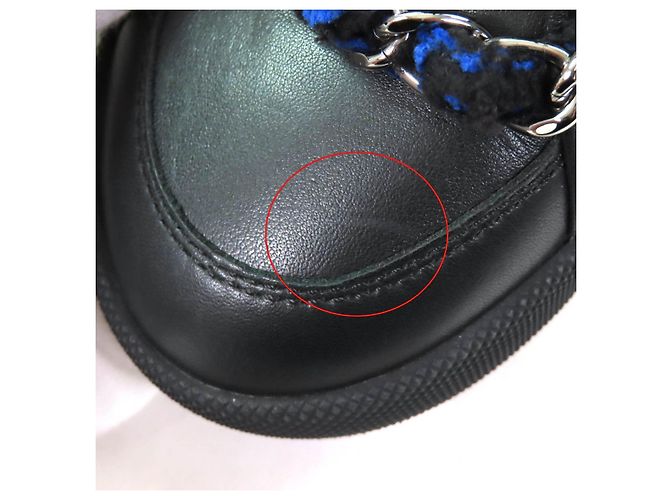 Chanel Hochschnitt Leder Sneakers Schwarz - Ansicht 14