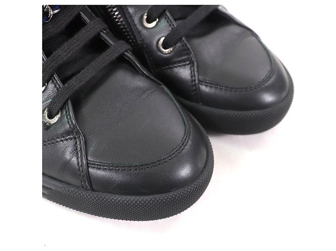 Chanel Hochschnitt Leder Sneakers Schwarz - Ansicht 7