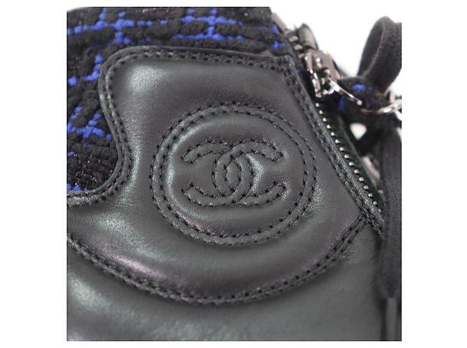 Chanel Hochschnitt Leder Sneakers Schwarz - Ansicht 8