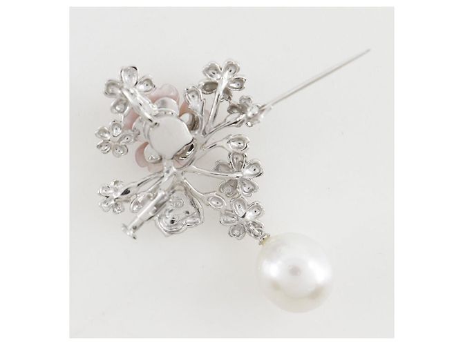 Autre Marque Collana in argento con perle e fiori 2WAY - vista 10