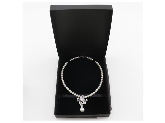 Autre Marque Collana in argento con perle e fiori 2WAY - vista 13