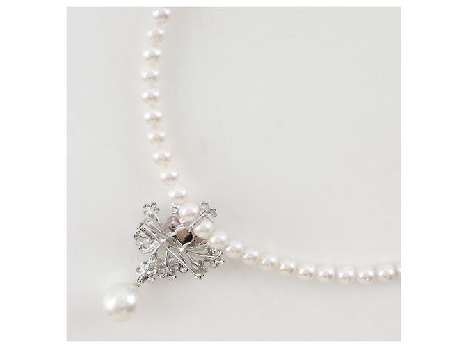Autre Marque Collana in argento con perle e fiori 2WAY - vista 3