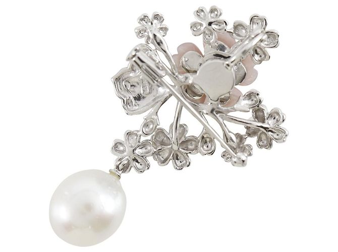 Autre Marque Collana in argento con perle e fiori 2WAY - vista 9