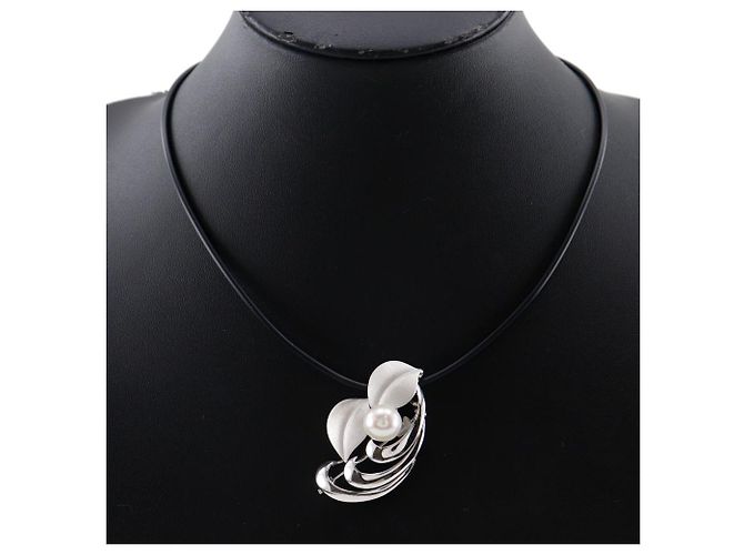 Autre Marque Collana 2 vie in perle argentate 2 in 1 Argento - vista 2
