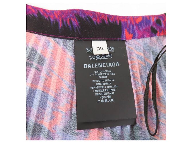 Falda plisada Balenciaga de poliéster Multicolor - vista 7