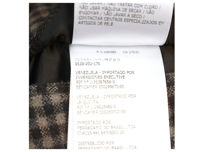 Chaqueta de lana a medida Salvatore Ferragamo Castaño - vista 11