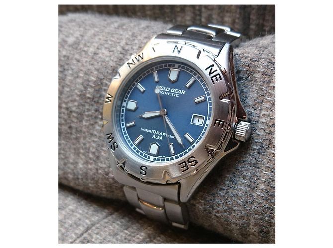 Relógio híbrido automático/quartz Seiko Alba Field Gear ref. YT57-0B20 Prata Azul - vista 11