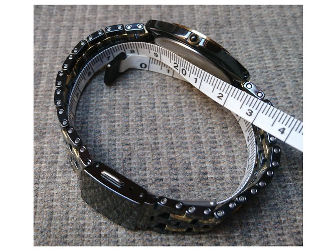 Relógio híbrido automático/quartz Seiko Laurel Kinetic ref. 4M61-0100 Preto Dourado - vista 7