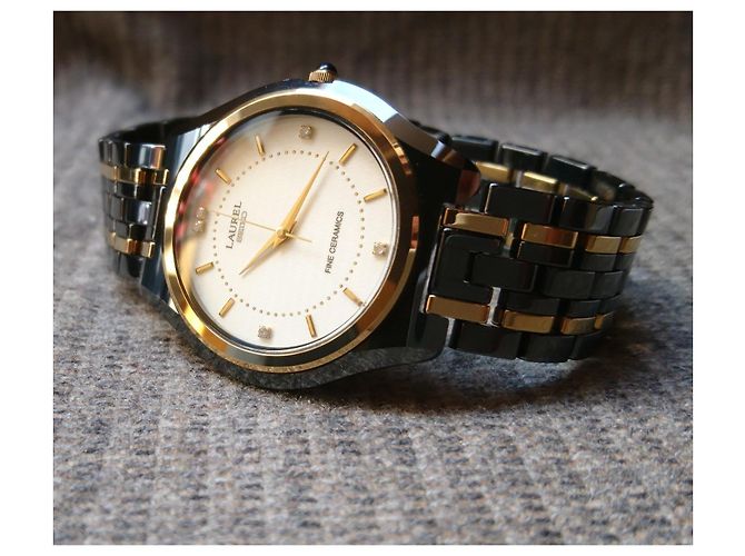 Relógio híbrido automático/quartz Seiko Laurel Kinetic ref. 4M61-0100 Preto Dourado - vista 8