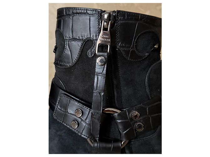 Bottines Louis Vuitton en cuir noir - vue 12