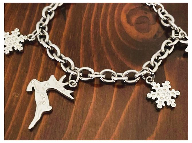 Adorabile bracciale vintage DOLCE & GABBANA con renne e stelle natalizie cristalli - vista 12