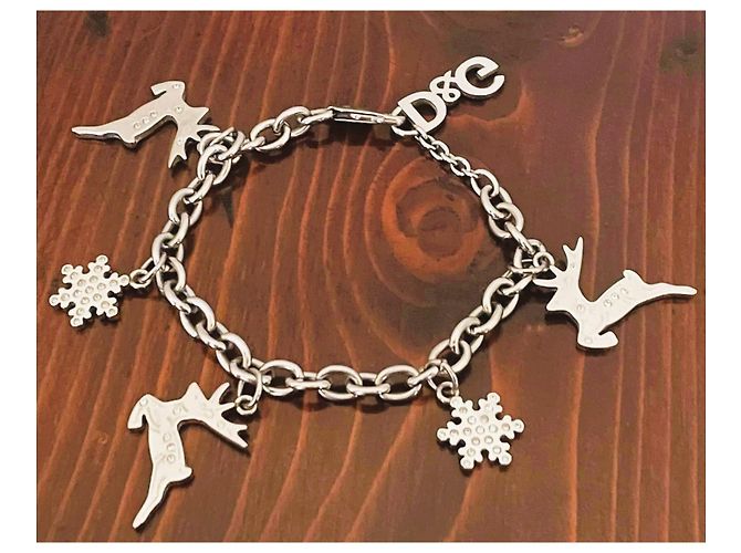 Adorabile bracciale vintage DOLCE & GABBANA con renne e stelle natalizie cristalli - vista 3