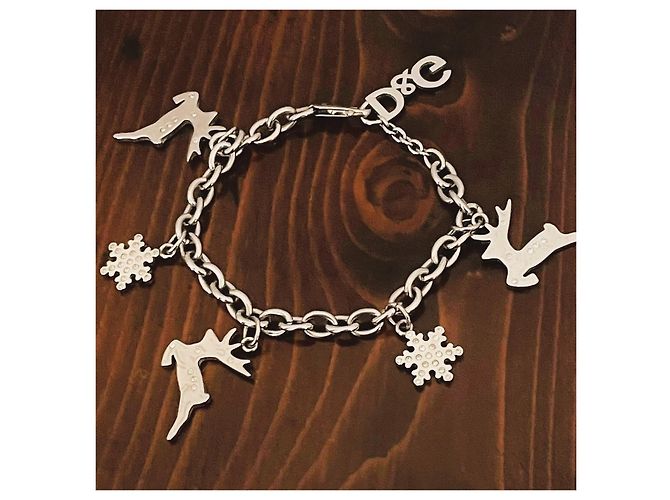 Adorabile bracciale vintage DOLCE & GABBANA con renne e stelle natalizie cristalli - vista 9