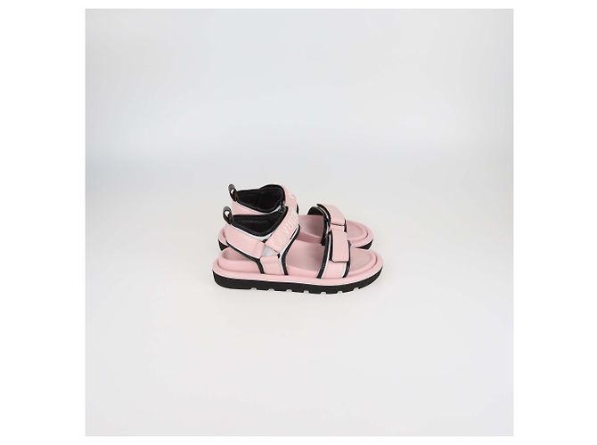 Sandali flat slingback in pelle rosa Louis Vuitton con cuscino da piscina comfort - vista 3