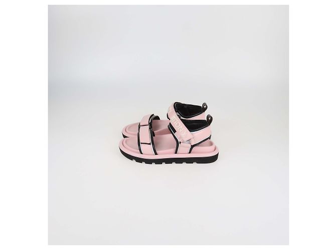Sandali flat slingback in pelle rosa Louis Vuitton con cuscino da piscina comfort - vista 4