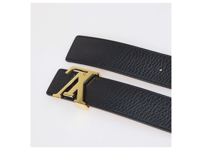 Cinturón reversible de cuero negro/marrón LV Initiales de Louis Vuitton Castaño - vista 5