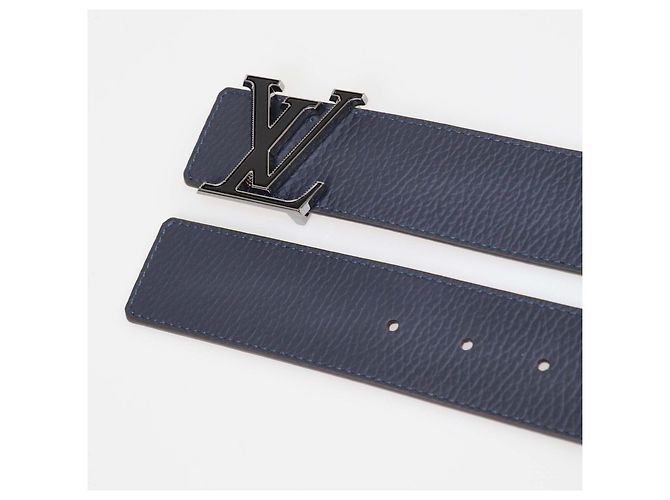 Louis Vuitton Navy Blue/Brown Leather LV Tilt Reversible Belt - view 5