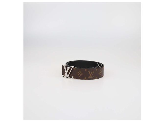 Louis Vuitton Black/Monogram Canvas & Leather Reversible 40MM Initiales Belt - view 2