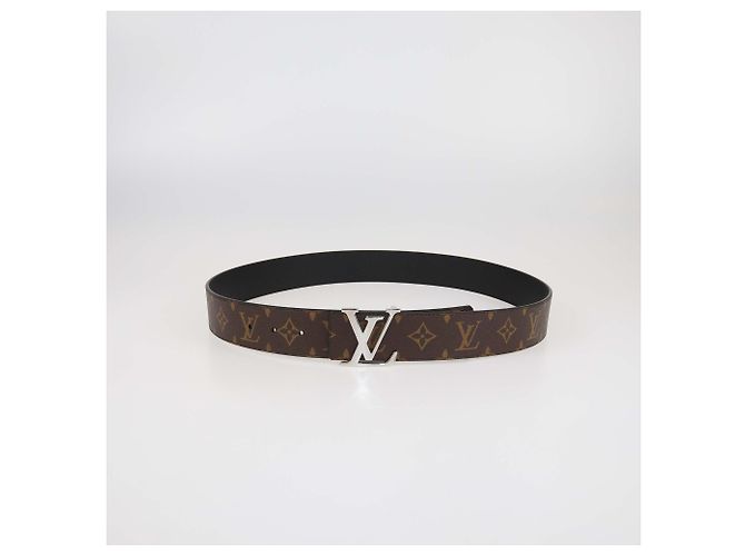 Louis Vuitton Black/Monogram Canvas & Leather Reversible 40MM Initiales Belt - view 4