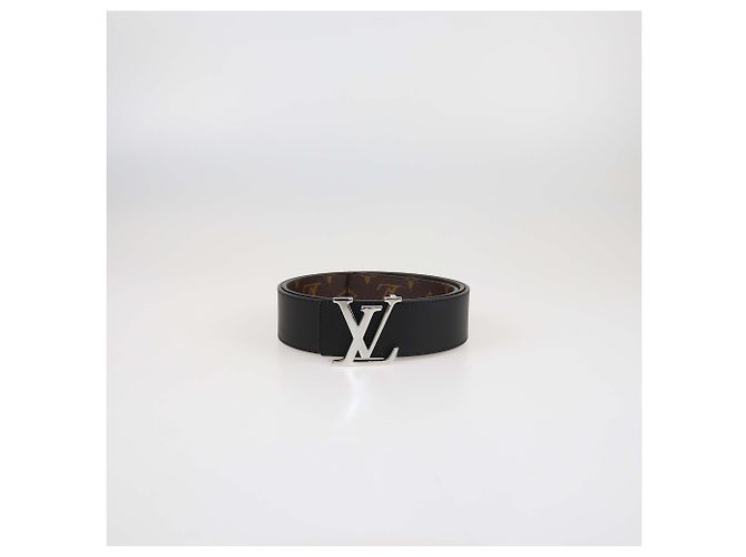 Louis Vuitton Black/Monogram Canvas & Leather Reversible 40MM Initiales Belt - view 6