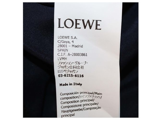 Camicia in seta lucida blu scuro a maniche lunghe Loewe - vista 6