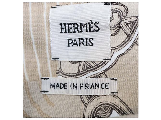 Hermès Suéter Hermes de Algodão Glaise Bege com Efeito Caleidoscópio - vista 5