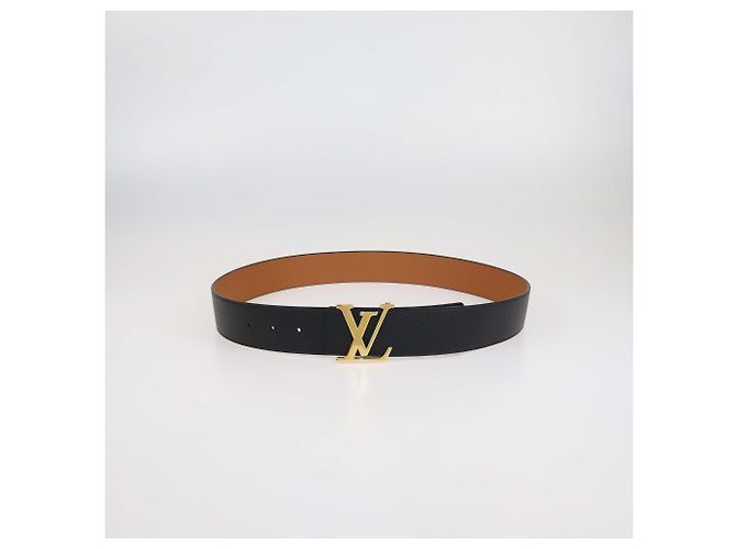 Louis Vuitton Black/Brown Leather LV Initiales Reversible Belt - view 4