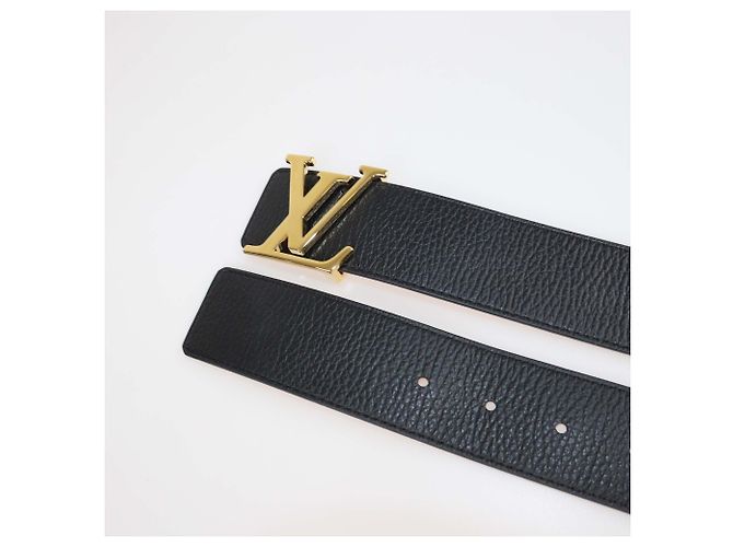 Louis Vuitton Black/Brown Leather LV Initiales Reversible Belt - view 5