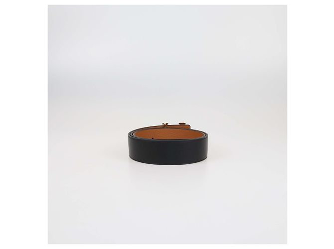 Louis Vuitton Black/Brown Leather LV Initiales Reversible Belt - view 3