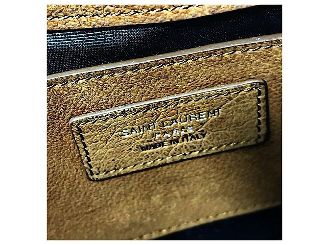 Borsa a tracolla Saint Laurent Serpent Hedi Slimane in pelle marrone - vista 12