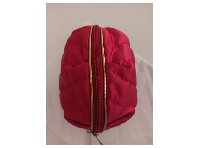 Clutch Christian Dior in raso rosso - vista 7