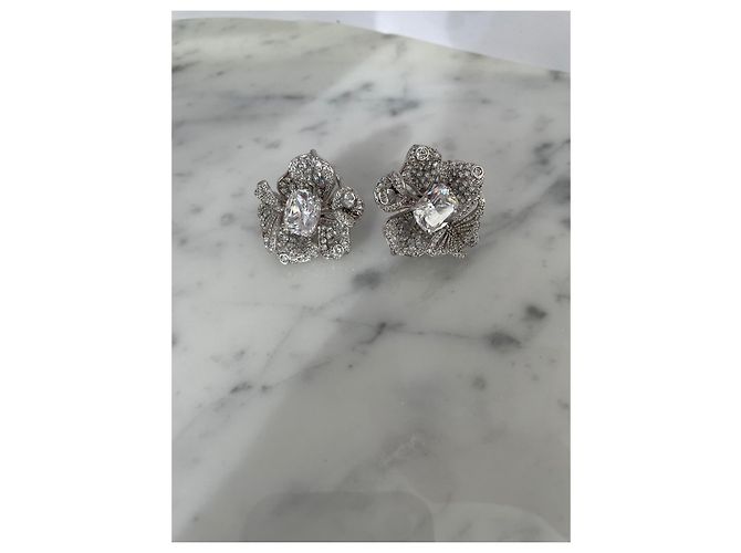 Autre Marque Orecchini floreali Anabela Chan Diamanti Oro Bianco - vista 2