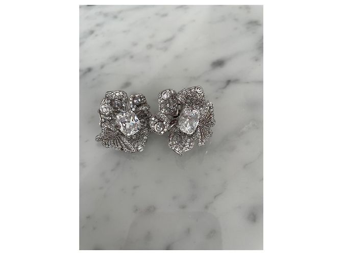 Autre Marque Orecchini floreali Anabela Chan Diamanti Oro Bianco - vista 6