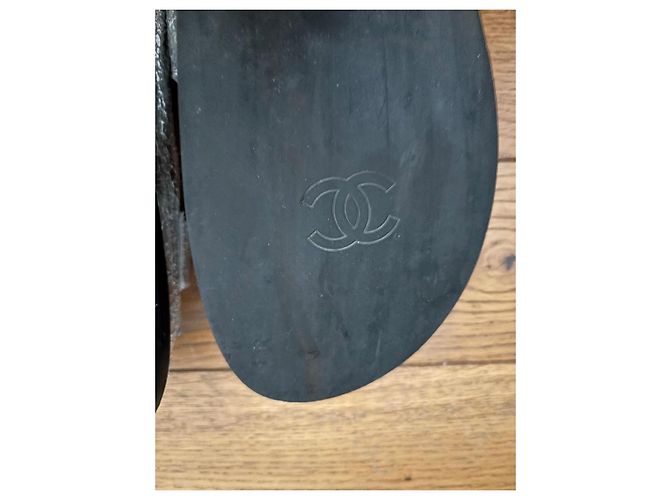 Cambon Sandales Dad Chanel argent cuir Argenté - vue 8