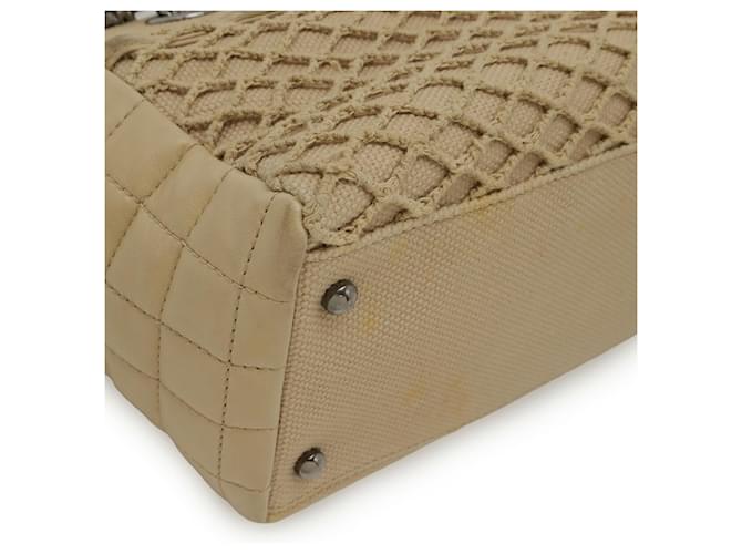 Borsa a spalla Chanel Coco Mark Chain Beige - vista 4