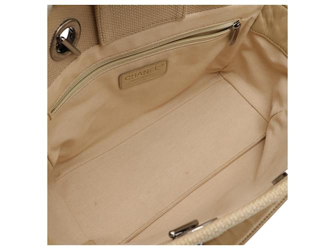 Borsa a spalla Chanel Coco Mark Chain Beige - vista 6