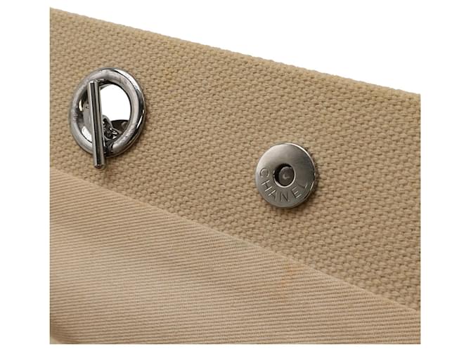 Borsa a spalla Chanel Coco Mark Chain Beige - vista 8