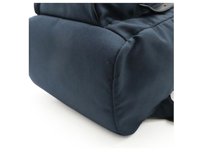 Yves Saint Laurent Navy Canvas Rucksack Marineblau - Ansicht 4