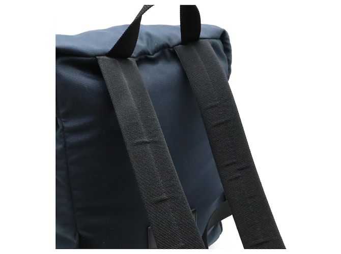 Yves Saint Laurent Navy Canvas Rucksack Marineblau - Ansicht 5