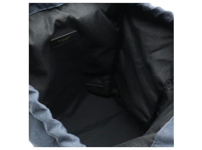 Yves Saint Laurent Navy Canvas Rucksack Marineblau - Ansicht 7