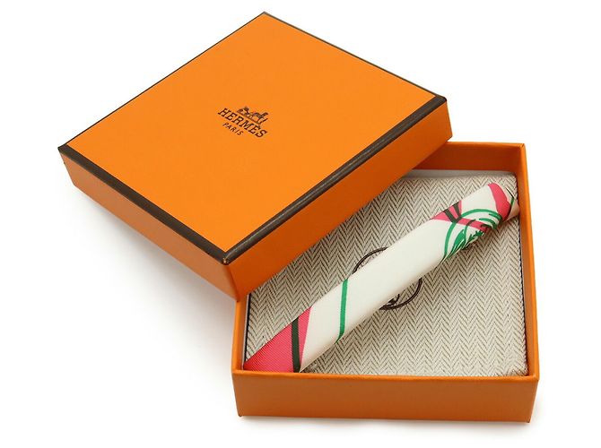 Haarspange Eclipse GM von Hermès Pink Weiß Grün - Ansicht 7