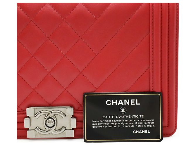 Le Boy Bolsa de Ombro Matelassé Boy da Chanel Vermelho - vista 10