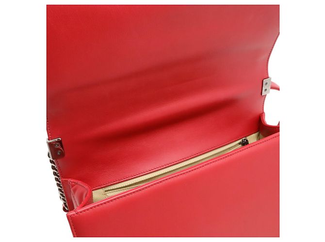 Le Boy Bolsa de Ombro Matelassé Boy da Chanel Vermelho - vista 7