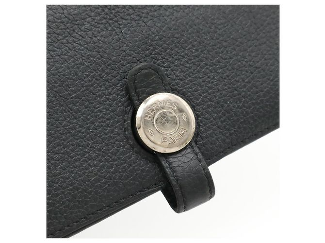 Cartera bifold larga Hermès Dogon Recto Verso Gris Gris antracita - vista 5