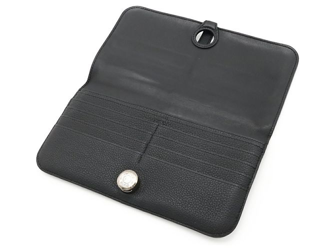 Cartera bifold larga Hermès Dogon Recto Verso Gris Gris antracita - vista 6