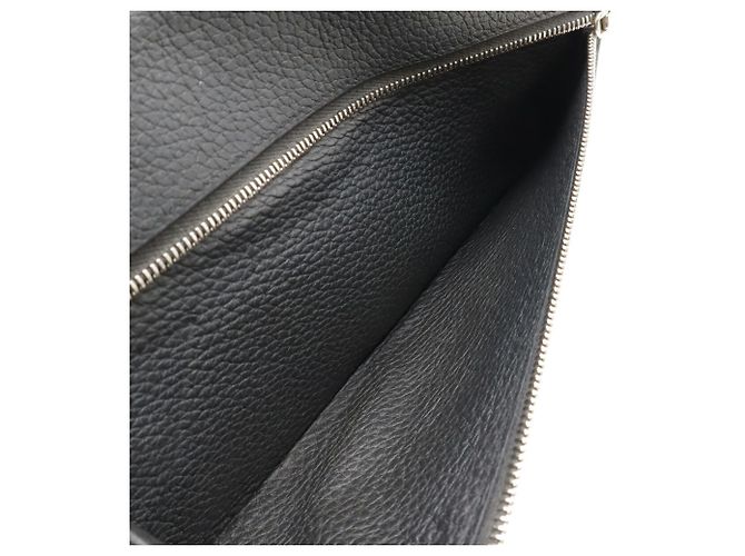 Cartera bifold larga Hermès Dogon Recto Verso Gris Gris antracita - vista 9