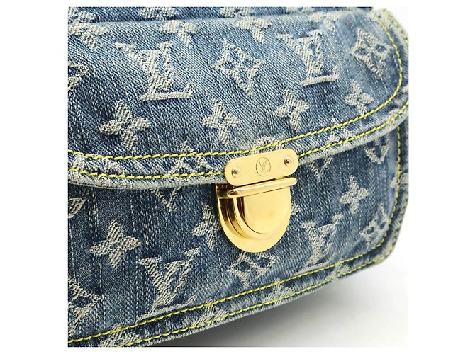 Bum bag in denim Monogram Louis Vuitton Blu Monogramma - vista 10