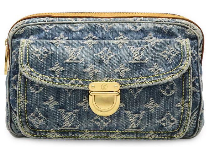 Bum bag in denim Monogram Louis Vuitton Blu Monogramma - vista 2