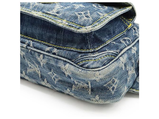 Bum bag in denim Monogram Louis Vuitton Blu Monogramma - vista 4